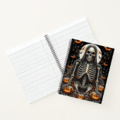 Spooky Grim Skeleton & Glows Pumpkins Halloween Notizblock (Innenseite)