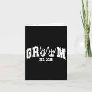 Spooky Groom Bride 2025 Gotische Halloween Paare Karte