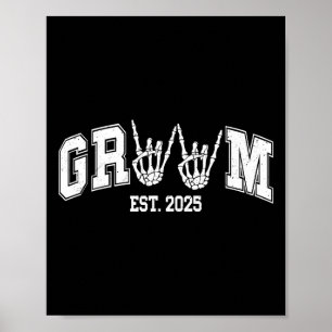 Spooky Groom Bride 2025 Gotische Halloween Paare Poster