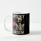 Spooky Groom Skeleton Halloween Wedding Bachelor P Kaffeetasse (Links)