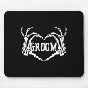 Spooky Groom Skeleton Hands Halloween Verlobung W Mousepad
