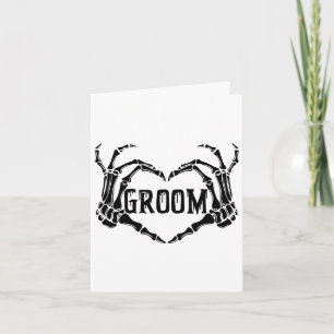 Spooky Groom Skeleton Hands Verlobung Wedding Hal Karte