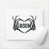 Spooky Groom Skeleton Hands Verlobung Wedding Hal Mousepad (Mit Mouse)