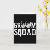 Spooky Groom Squad Gothic Wedween Bachel Karte (Gelbe Blume)