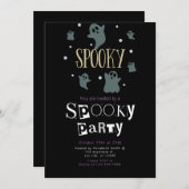 Spooky Group Niedlich Ghosts Halloween Einladung (Vorne/Hinten)