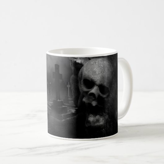 Spooky Gruesome Friedhof, Halloween Kaffeetasse (VorderseiteRechts)