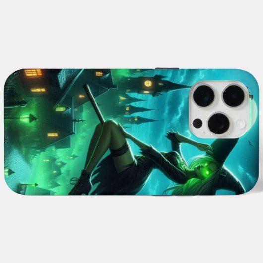 Spooky-grüne Aura Halloween-Hexe Case-Mate iPhone Hülle (Rückseite (Horizontal))