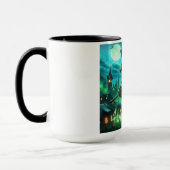 Spooky-grüne Aura Halloween-Hexe Tasse (Links)