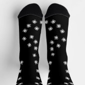 Spooky gruselige Schwarz-weiße Kriechspinnen Spaß Socken (Oben)
