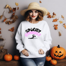 Spooky Gymnast Personalisierter Name Halloween-Ges Sweatshirt