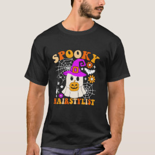 Spooky Hairstylist Funny Ghost Halloween Haarkleid T-Shirt