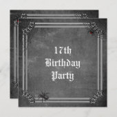 Spooky Halloween 17. Geburtstag Einladung (Vorne/Hinten)