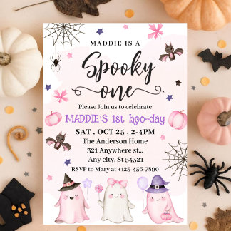 Spooky Halloween 1. Geburtstag Einladung
