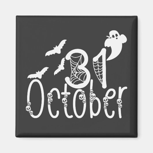 Spooky Halloween 31. Oktober Magnet (Vorne)