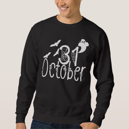 Spooky Halloween 31. Oktober Sweatshirt (Vorderseite)