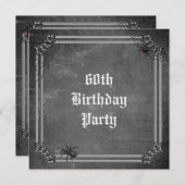 Spooky Halloween 60. Geburtstag Einladung (Vorne/Hinten)