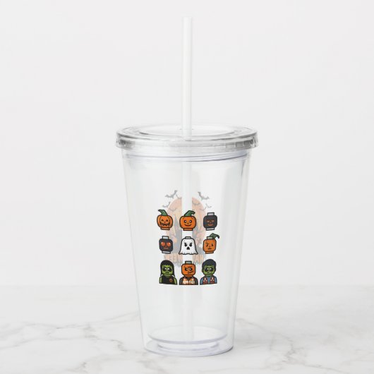 Spooky Halloween Acrylic Tumbler Design Acryltrinkbecher (Vorderseite)