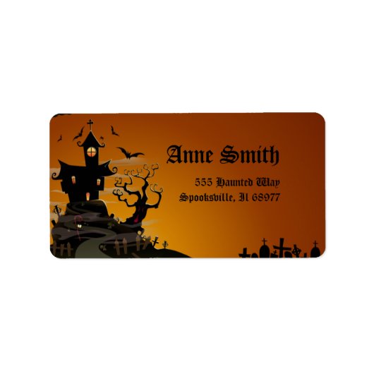Spooky Halloween Address Labels Adressaufkleber (Vorne)