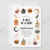 Spooky Halloween Adulls Kostüm & Cocktails Party Einladung (Vorderseite)