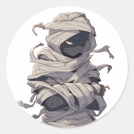 Spooky Halloween ägyptische Mummy-Arme überquert Runder Aufkleber