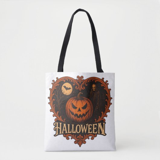 Spooky Halloween All-Over Print Shoulder Tote Bag Tasche (Vorderseite)