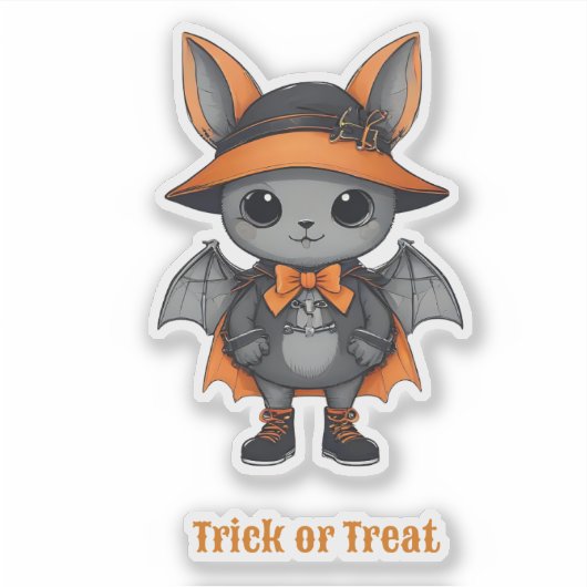 Spooky Halloween Animals in Disguage Aufkleber (Vorderseite)