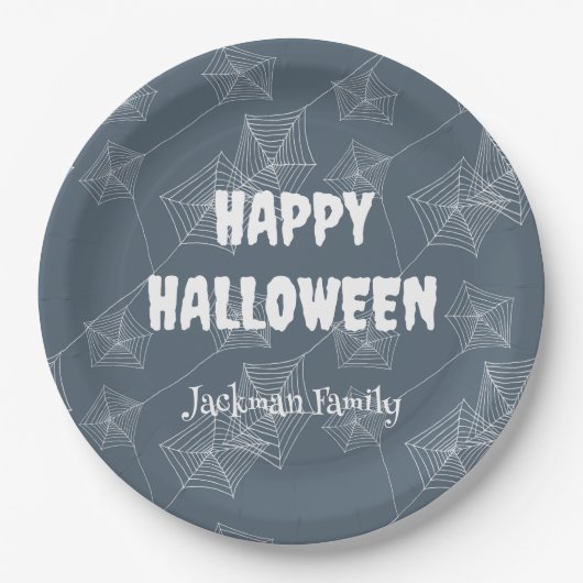 Spooky Halloween anpassbar Pappteller (Vorderseite)