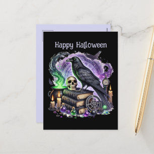 Spooky Halloween, anpassbare Krähe Feiertagspostkarte