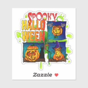 Spooky Halloween Aufkleber