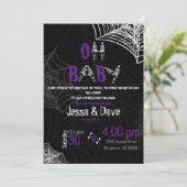 Spooky Halloween Baby Sprinkle Einladung (Stehend Vorderseite)