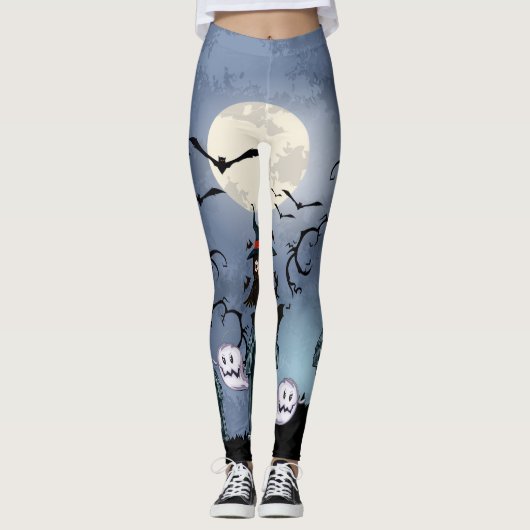 Spooky Halloween Bars Fool Moon Leggings (Vorderseite)