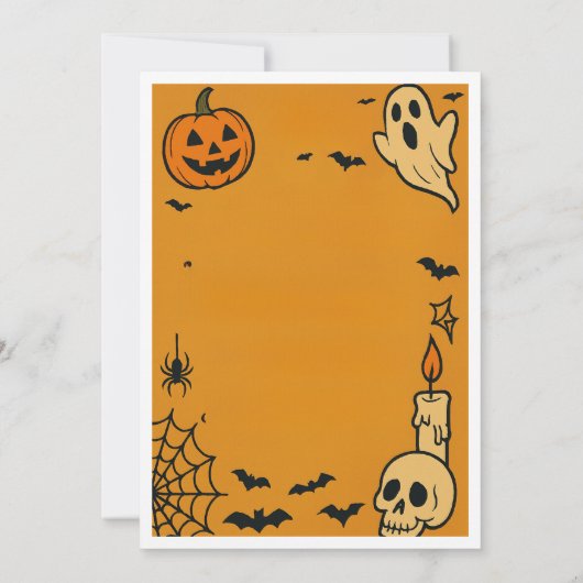 Spooky Halloween Bash Invite | Ghosts & Games Einladung (Rückseite)