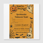 Spooky Halloween Bash Invite | Ghosts & Games Magnetkarte (Vorderseite)