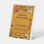 Spooky Halloween Bash Invite | Ghosts & Games Sockelschild (Vorderseite)