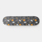 Spooky Halloween Bat Ghost Cauldron Muster Skateboard (Horizontal)