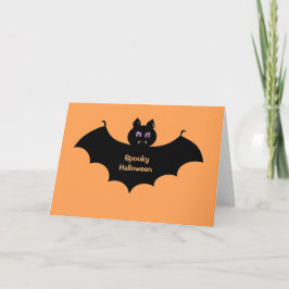 Spooky Halloween Bat Greetings Karte