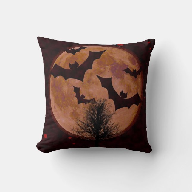 Spooky Halloween Bat Kissen (Vorderseite)