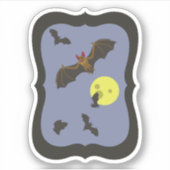 Spooky Halloween Bats Aufkleber (Vorderseite)
