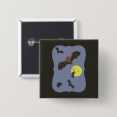 Spooky Halloween Bats Button (Vorne & Hinten)