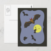 Spooky Halloween Bats Postkarte (Vorne/Hinten)