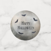 Spooky Halloween Baum mit Raven und Fledermäusen Konfetti (Klein Vorderseite)