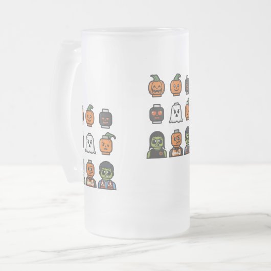 Spooky Halloween Bierglas & Stein Design Mattglas Bierglas (Vorderseite Links)