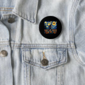 Spooky Halloween Bigfoot Starry Night Van Gogh Button (Beispiel)