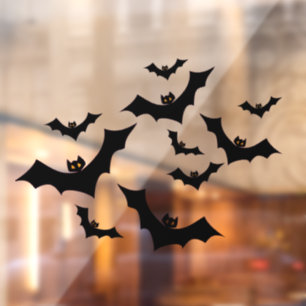 Spooky Halloween Black Bats Fensteraufkleber