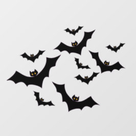 Spooky Halloween Black Bats Fensteraufkleber
