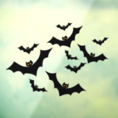 Spooky Halloween Black Bats Fensteraufkleber (Blatt 3)