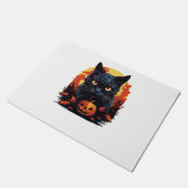 Spooky Halloween Black Cat Fußmatte (Schrägansicht)