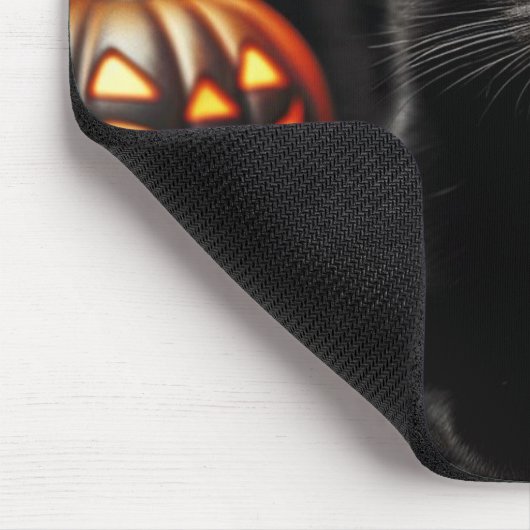 Spooky Halloween Black Cat Mouse Pad Mousepad (Ecke)