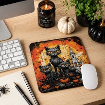 Spooky Halloween Black Cat