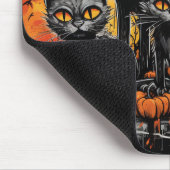 Spooky Halloween Black Cat Mousepad (Ecke)